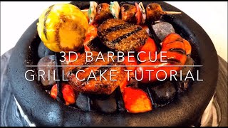 3D Barbecue Grill Cake Tutorial