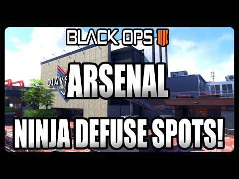 BEST ARSENAL NINJA DEFUSE SPOTS ON BLACK OPS 4! BO4 BEST HIDING SPOTS!