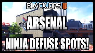 BEST ARSENAL NINJA DEFUSE SPOTS ON BLACK OPS 4! BO4 BEST HIDING SPOTS!
