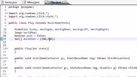 Java Game Development with Slick - 16 - Bucky Land Play State