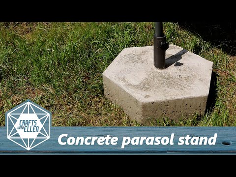 How to make a concrete parasol stand | DIY