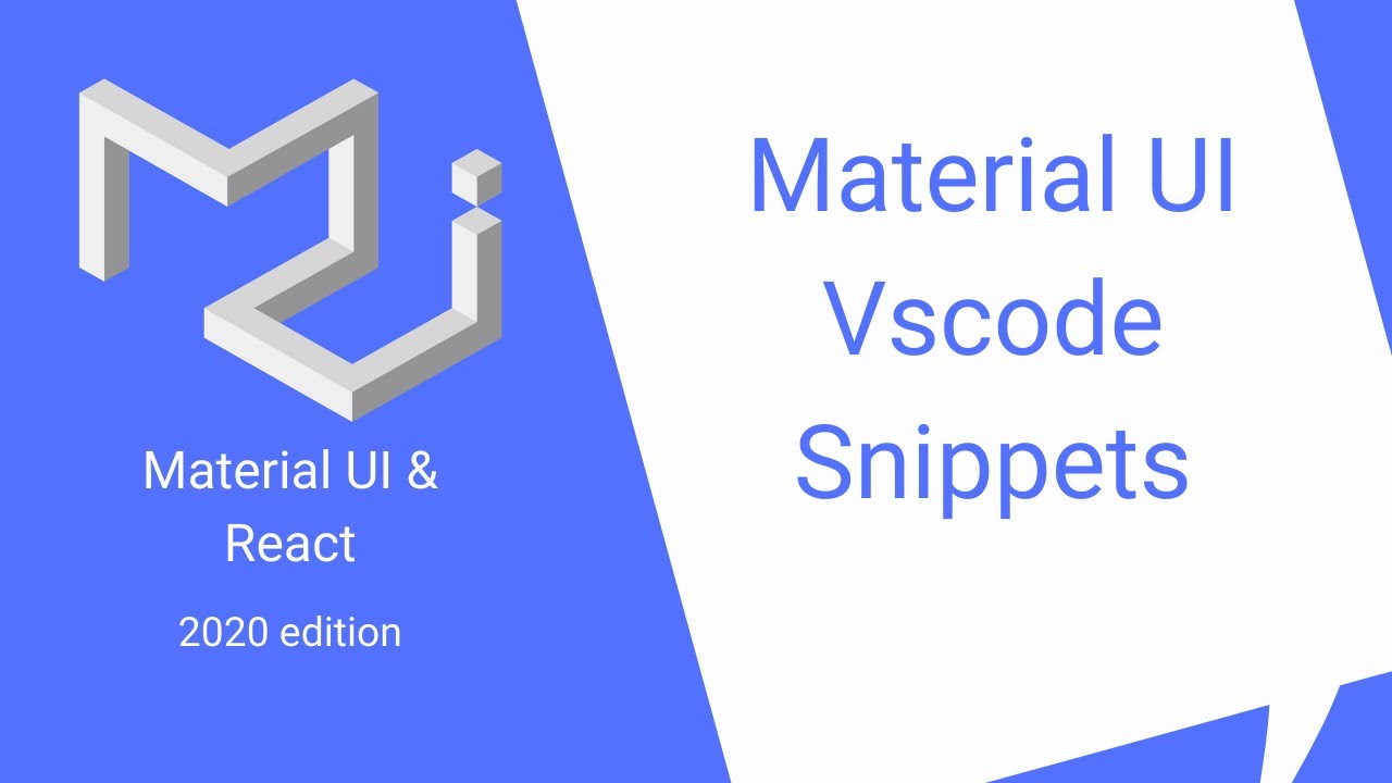 React & Material UI: Material UI + VScode Snippets