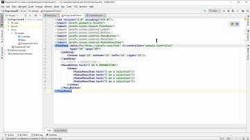 Project: JavaFX - MenuButton