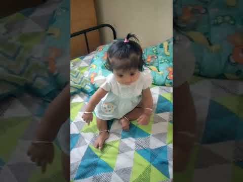6 month baby girl sitting and falling down cute video #cutebaby #kidsvideo #baby  #baby sneezing