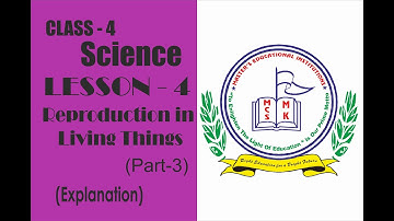 CLASS-4 : Science, LESSON-4- Reproduction in Living Things (PART-3) Explanation