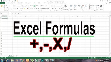EXCEL 2013/16 Tutorial 12 "Formula" Sum,minus,multiply, divide (PASHTO)