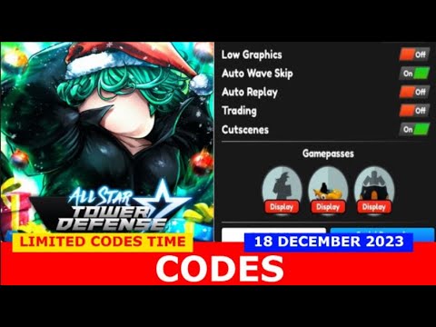 *NEW CODES* [UPDATE + 4X] All Star Tower Defense ROBLOX, LIMITED CODES  TIME