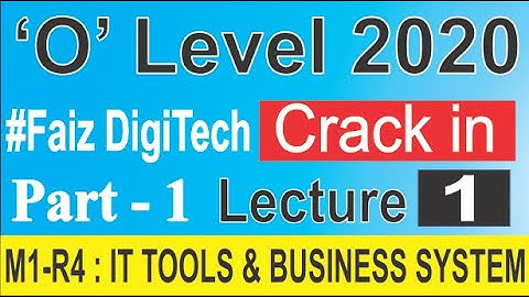 IT Tools and Business Sysem Lecture -1  Jan 2020 हिन्दी में | Faiz DigiTech