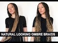 Ombre braids hairstyle for 2018 tutorial
