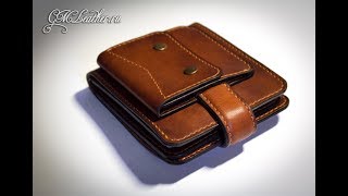 Кожаный кошелек ручной работы. Leather purse handmade