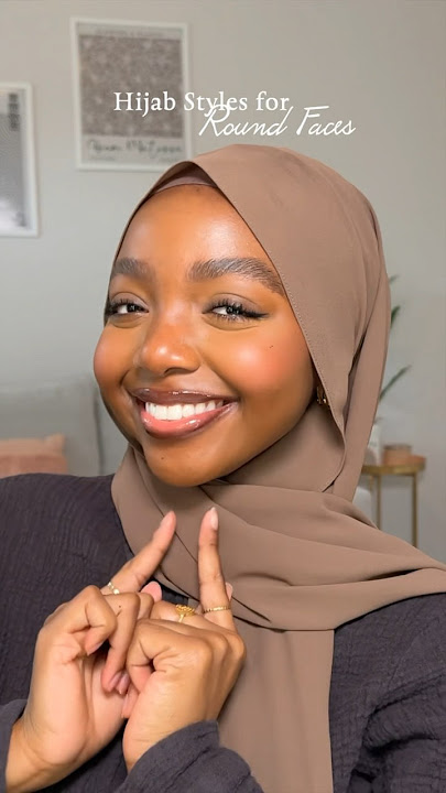 best hijab styles for round faces 🧕🏾🤍 #hijabtutorial #hijabstyle