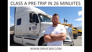 HOW TO PASS A Class A Pre trip inspection in 26 min.  Done by State CDL Examiner   www.drive509.com