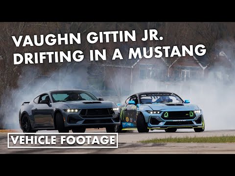 Vaughn Gittin Jr. is back drifting and showing off the Mustang's new electronic drift brake