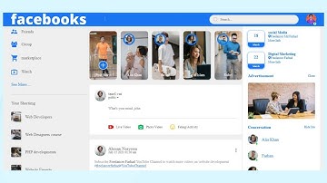 How To Make A Website Facebook Using HTML And CSS | Social Media Website Design by freelancer farhad