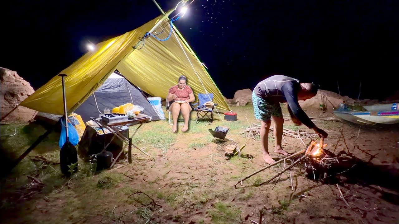 ACAMPAMENDO E PESCARIA NO PARANÁ QUASE TERMINA COM UM FINAL TRISTE.. Tornado Destroiu Tudo