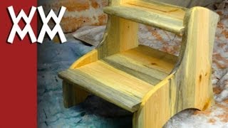 You just need a little bit of wood to make this step stool and can make it in a couple hours. I made mine out of beetle-kill pine, but ...