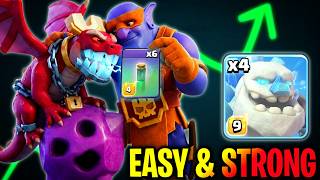 EASILY 3 STARS EVERY TIME! TH18 Dragon Duke Charge With Super Bowler Smash Without MONOLITH ARROW QC screenshot 4