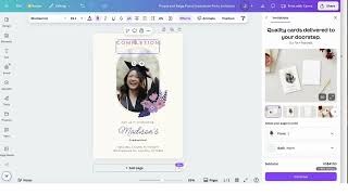 Fab & easy grad announcement with Canva