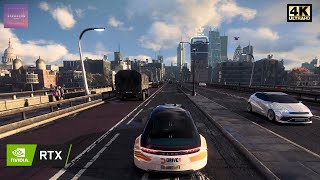 Watch Dogs Legion Autonomous Driving around the Map - Near-future London Tour | 4K Ultra Graphics