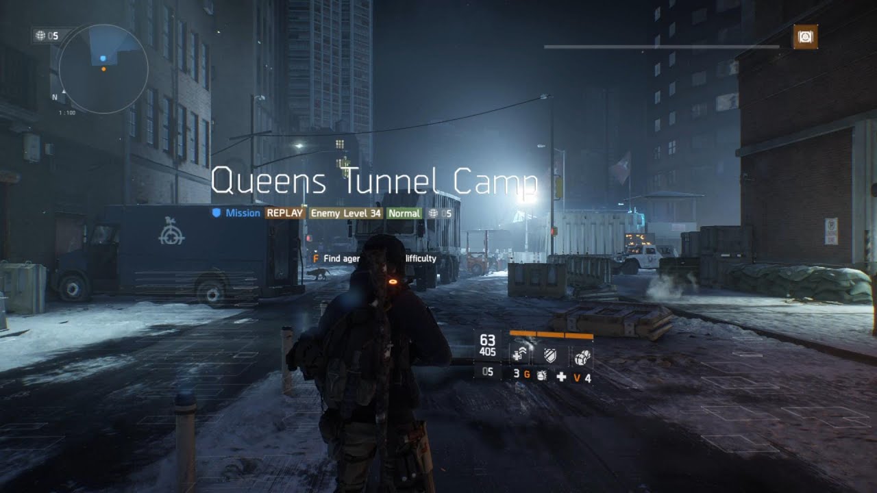 Tom Clancy's The Division Queens Tunnel Camp Mission PC Solo Gameplay