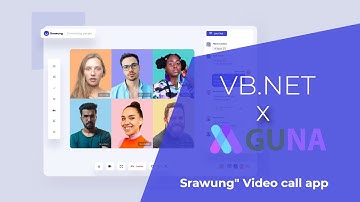 VB.NET - Srawung Video call app - Guna UI Framework | Csharp, VB.NET