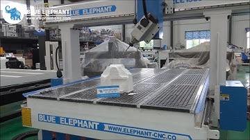 1530 4 Axis Rotary CNC Router can Rotate to 180 Degree Carving on Foam