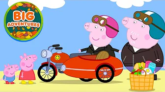 Peppa Pig Goes on a Motorbike Adventure! 🚗 | Peppa & George: Beach Day | Cartoon for Kids | 49 Mins