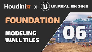 HOUDINI FOUNDATION - 06 - Modeling the Wall Tiles - ( Free Tutorial for Game Dev with Unreal ) screenshot 2