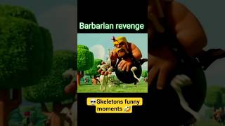 “Barbarian’s Funny Revenge on Goblin 😂💥 #clashofclans #shorts