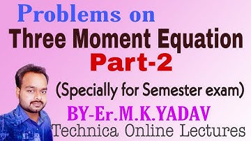 THREE MOMENT THEOREM(02)- Problems on 3 moment equation #Structural analysis-2
