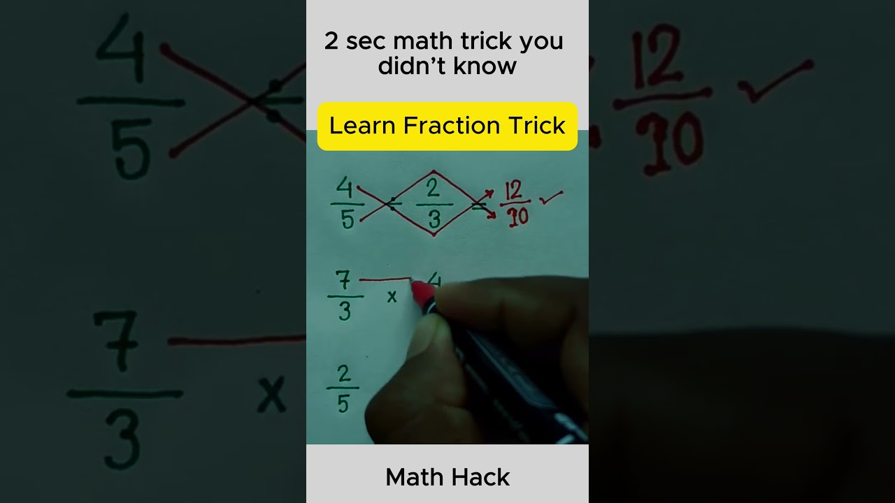Learn Fraction Trick #maths #mathskills #mathstricks #knowledge #mathematics #education #reasoning