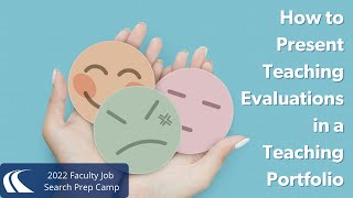 How To Present Your Teaching Evaluations in your Teaching Portfolio