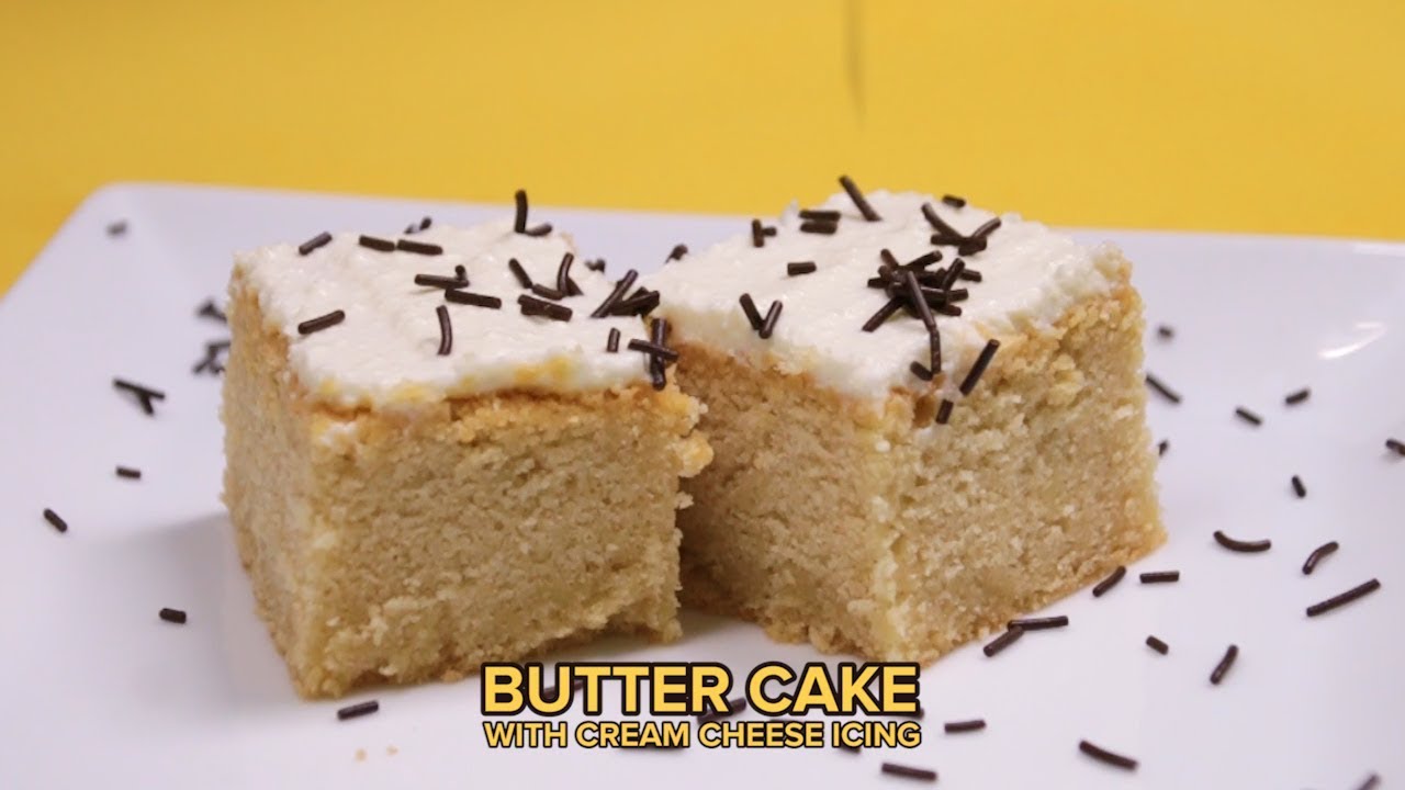 Butter Cake with Cream Cheese Icing YouTube