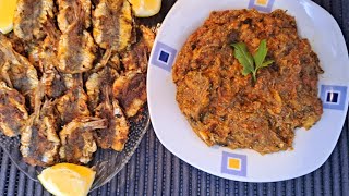 SARDINAS CONDIMENTADAS CON UNA SALSA DIFERENTE CON UN SOFRITO DE BERENJENAS  