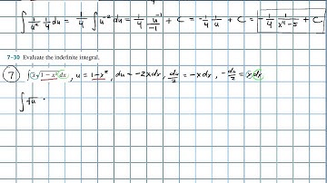 Calc 4.5 Q7 - Substitution Rule (aka U-Substitution) - James Stewart 8th