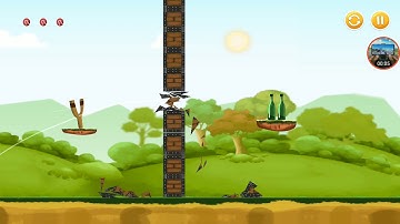 knock down bottles forest world level 14