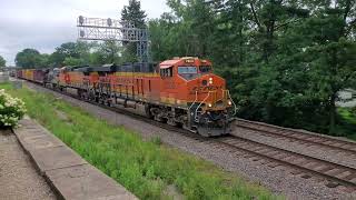 8/14/2022 BNSF 7009, BNSF 4641, NS 3653 Rochelle, Ill