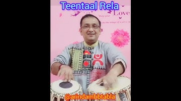 Teentaal Rela#Lucknow Gharana#shorts @arindambbtabla#Tabla Tutorial for Beginers#hindustanimusic