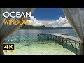 4K HDR Ocean Window - Tropical Sea View - Relaxing Lapping Wave Sounds - Ultra HD Nature Video