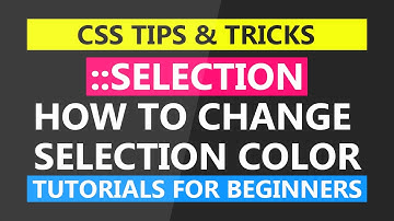 How To Change Text Selection Color - Tutorials For Beginners
