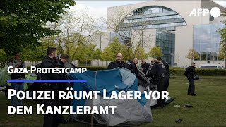 Polizei räumt Gaza-Protestcamp vor dem Kanzleramt | AFP