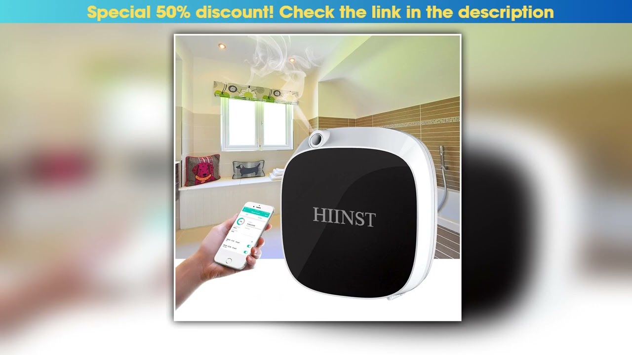 HIINST Aromatherapy Scent Machine App control Battery Powered Diffusers Bluetooth Essential Oils