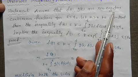 Gronwall inequality theorem and proof (TODE)