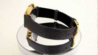 Movado Museum Classic Black Dial Yellow Gold PVD-finished Stainless Steel Ladies Watch 0607005