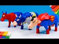Diy cow mod superheroes dc comics batman and superman with clay polymer clay tutorial