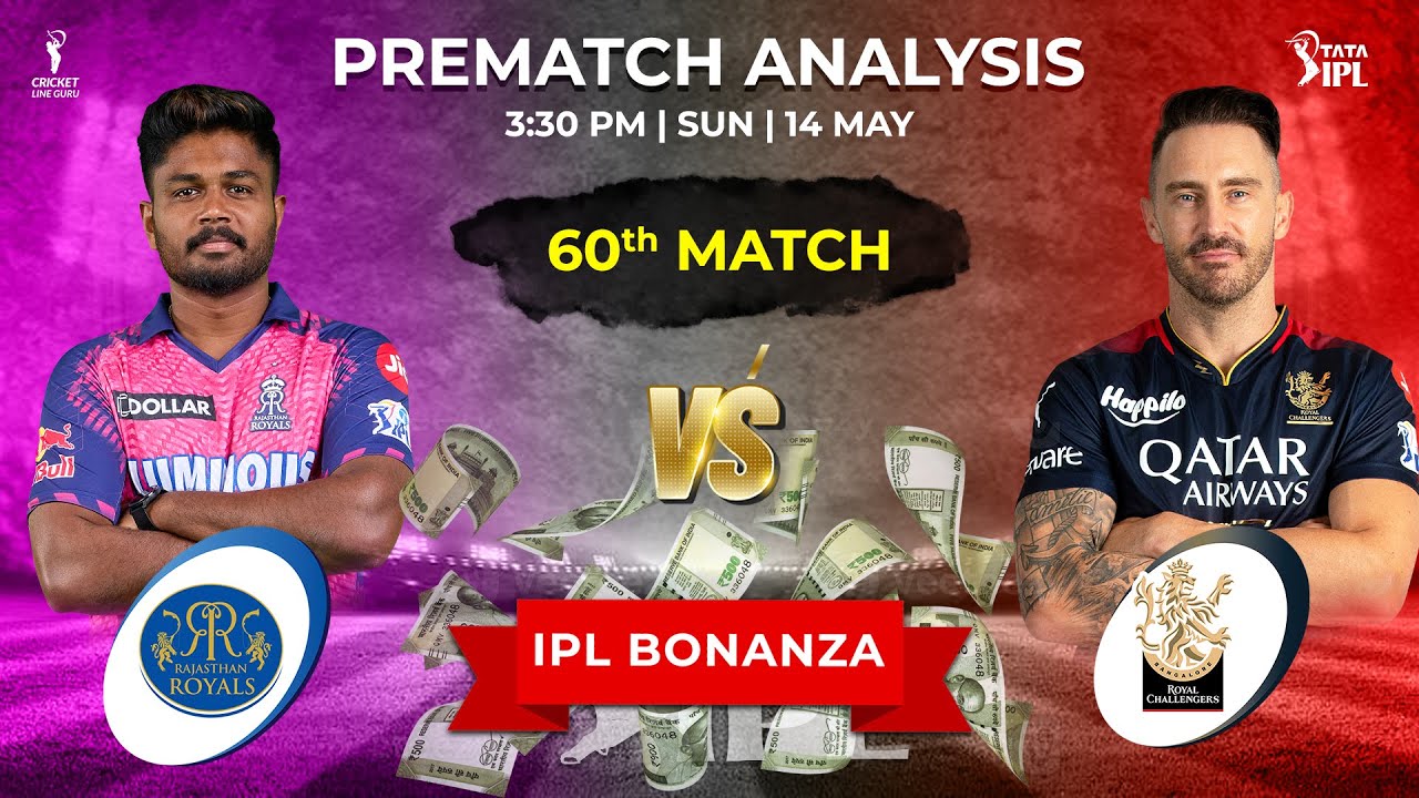 Rajasthan Royals vs Royal Challengers Bangalore 60th Match Prediction, RR vs RCB Playing 11 