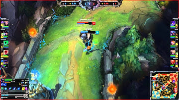 Dodging gragas ult with flash and killing him