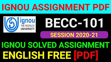 BECC-101 Solved Assignment 2021, BECC-101 Solved Assignment 2021 in English, BECC 101 Assignment