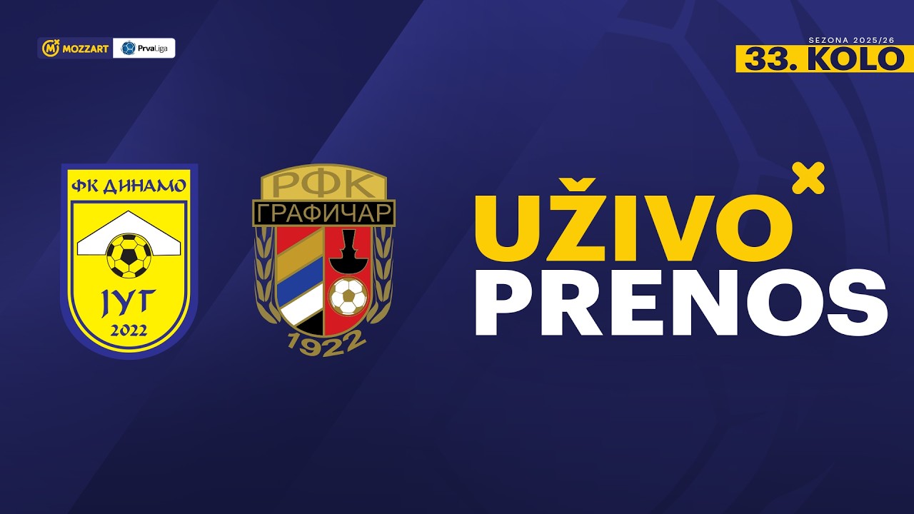 SU Dinamo Jug - RFK Grafičar Mozzart Bet Prva liga Srbije 2025/26 33. Kolo