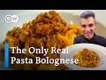 How authentic rag alla bolognese is made in italy